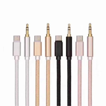 Καλώδιο μετατροπής Type-C σε 3,5 mm ψηφιακού ήχου, πλεκτό, συμβατό με Apple Type-C, μοντέλο 121