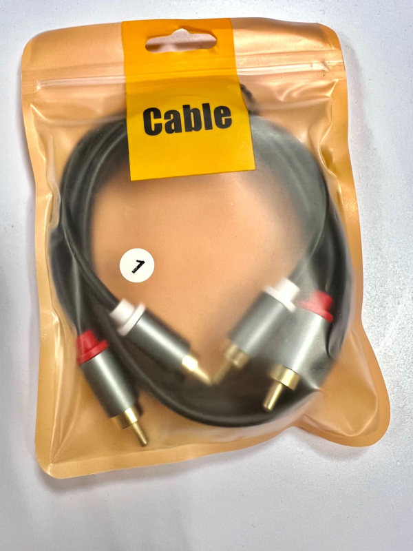 AV kabel 2RCA na 2RCA, pozlaćeni, bakreno jezgro, bakreni kabel, za računalne periferije