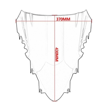 Prednje vjetrobransko staklo, PC plast, Yamaha YZF-R1 2007-2008 kompatibilno