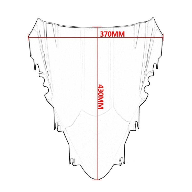 Prednje vjetrobransko staklo, PC plast, Yamaha YZF-R1 2007-2008 kompatibilno