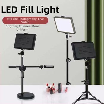 LED rasvjeta za fotografiju i prijenos uživo, prijenosna stolna lampica s mekanim svjetlom, podesiva temperatura boje 3000K–6000K i jačina svjetla, USB napajanje, 12W