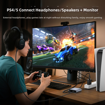 4K HDMI audio splitter sa SPDIF-om i 3,5 mm digitalnim optičkim zvukom, visoka razlučivost, kompatibilan s Nintendo Switch, PS4 i PS5