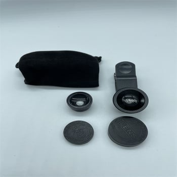 3-u-1 makro fisheye objektiv za pametne telefone, akrilni širokokutni dodatak, univerzalna kompatibilnost