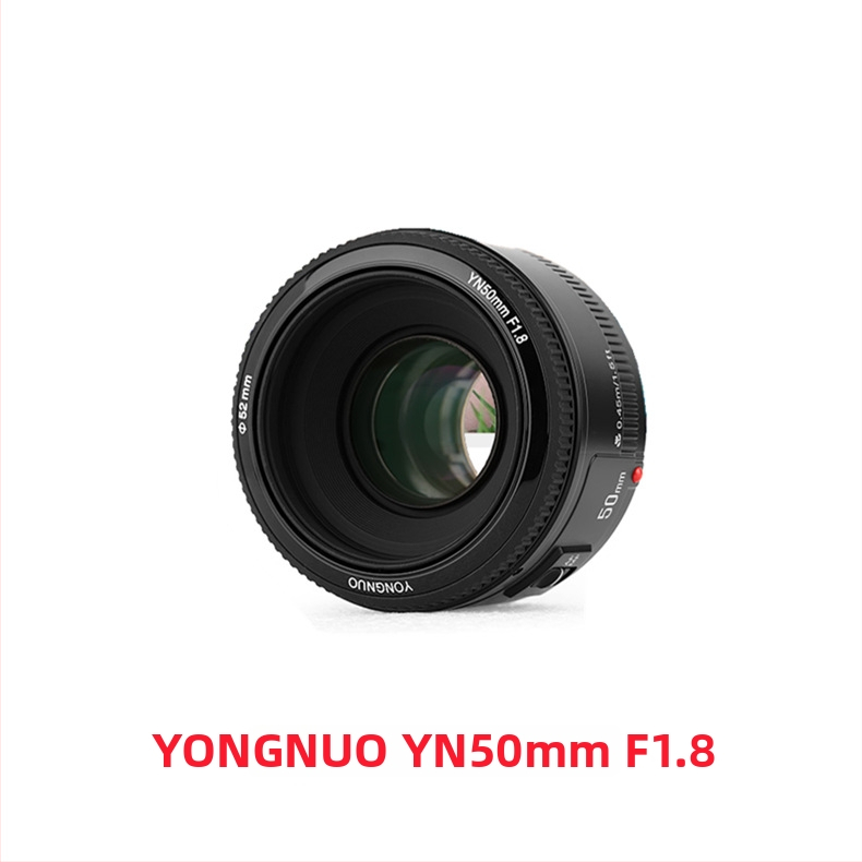 Yongnuo obiectiv fix 50mm f/1.8 C Canon EF AF pentru DSLR full-frame, 52mm filtru