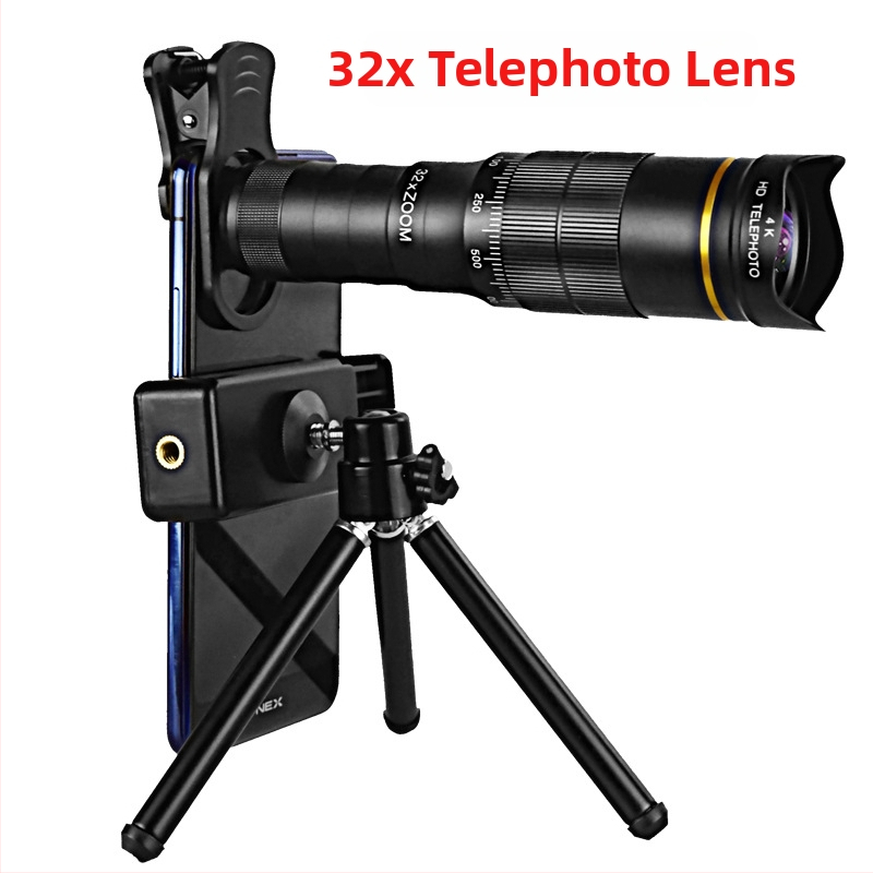Teleobjektív pre mobilný telefón so 32x zoomom, externý univerzálny objektív pre smartfón, rýchla úprava zoomu, kompatibilný s Apple, Samsung, Huawei, Xiaomi, Oppo