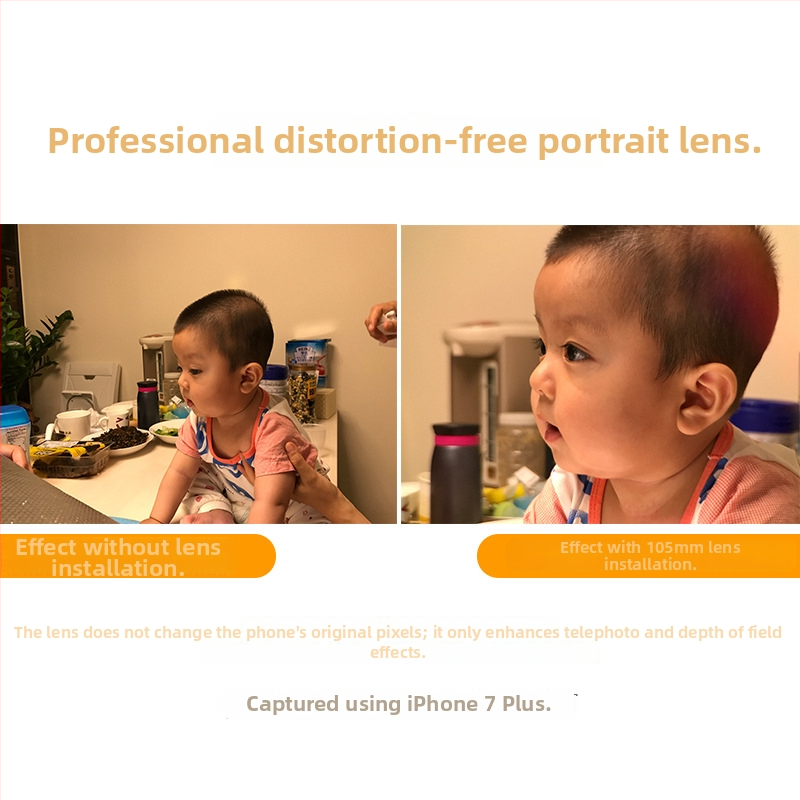 pholes PH-8166 Objektív na portrét pre telefóny, externý 105 mm, DSLR úrovne bokeh, kompatibilný s väčšinou smartfónov