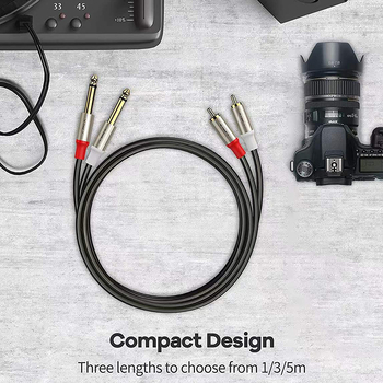 YHT Audio kabel 2x RCA na 2x 6,35 mm za efekte, mikser i pojačalo