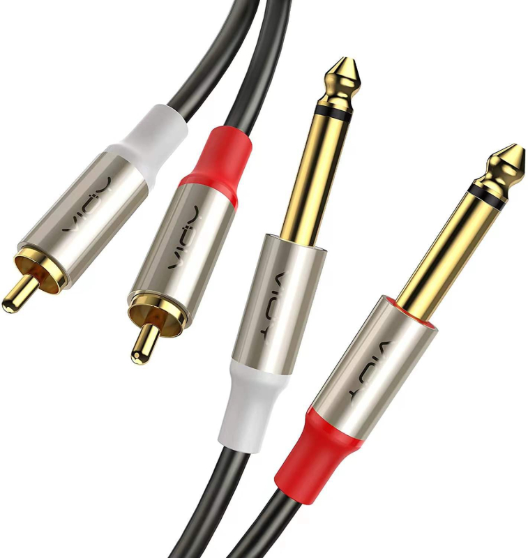 YHT Audio kabel 2x RCA na 2x 6,35 mm za efekte, mikser i pojačalo