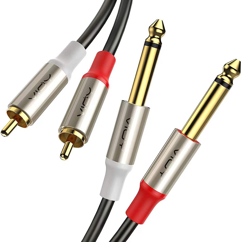 YHT Audio kabel 2x RCA na 2x 6,35 mm za efekte, mikser i pojačalo