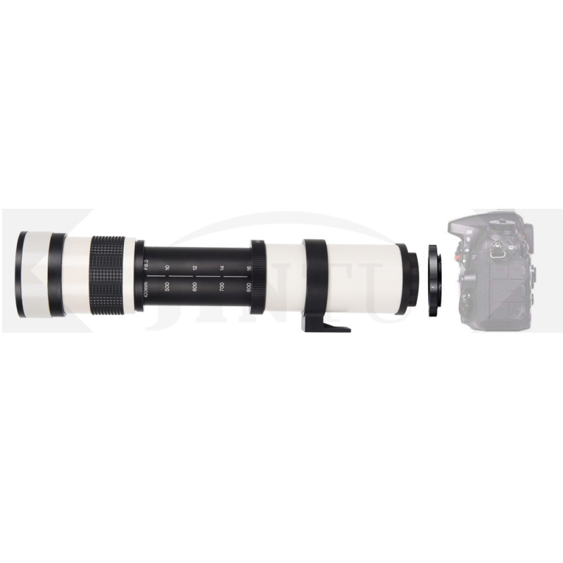 Lentilă teleobiectiv zoom cu focalizare manuală 420-800mm, montură Canon, filtru 67mm, diafragmă maximă f/8.3, distanță minimă de focalizare 1.5m