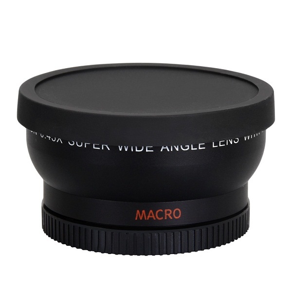Obiectiv macro-wide 58mm cu mărire 0.45x pentru interfața SLR de 58mm, compatibil cu filtre de 62mm