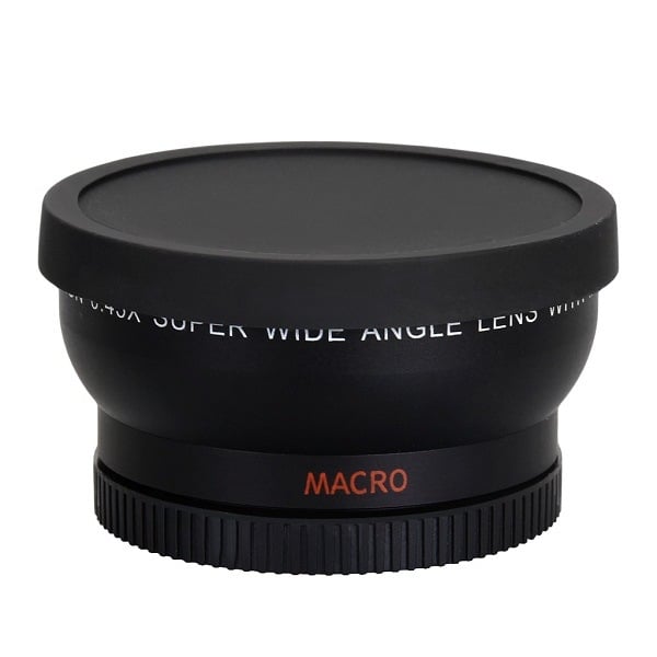 Obiectiv macro-wide 58mm cu mărire 0.45x pentru interfața SLR de 58mm, compatibil cu filtre de 62mm