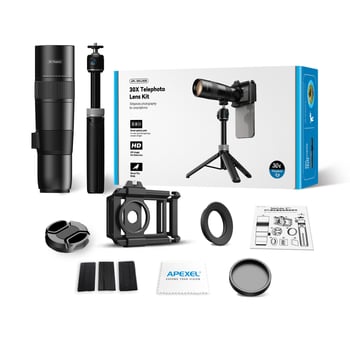 APEXEL APL-T30X mobilni telefoto objektiv za pametne telefone – Marka: APEXEL, Model: APL-T30X, Kompatibilan s Androidom i iOS-om, Univerzalno za mobilne telefone