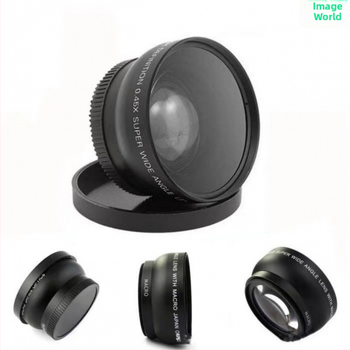 Širokouhlý makro objektív pre DSLR s univerzálnym uchytením, ohnisková vzdialenosť 120 mm, zväčšenie 0,45x, filter 58 mm, 2 prvky v 2 skupinách, najbližšie ostrosti 58 mm