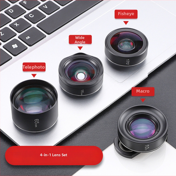 4-u-1 objektiv za mobitel: fisheye, bez izobličenja široki kut, portret i makro