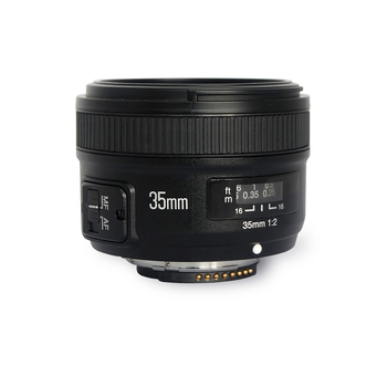 Yongnuo 35mm F2 obiectiv unghi larg fix pentru monturi Canon EF și Nikon F, Full-Frame, distanță minimă de focalizare 0,25 m