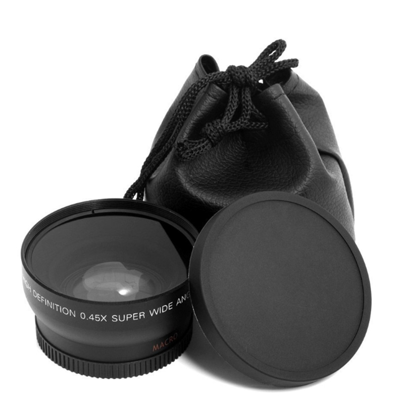KOMERY obiectiv macro ultra-wide 0.45x52mm pentru camere fără oglindă, 2 în 1 wide și ultra-wide, distanță focală 10-20mm, filtru 52mm