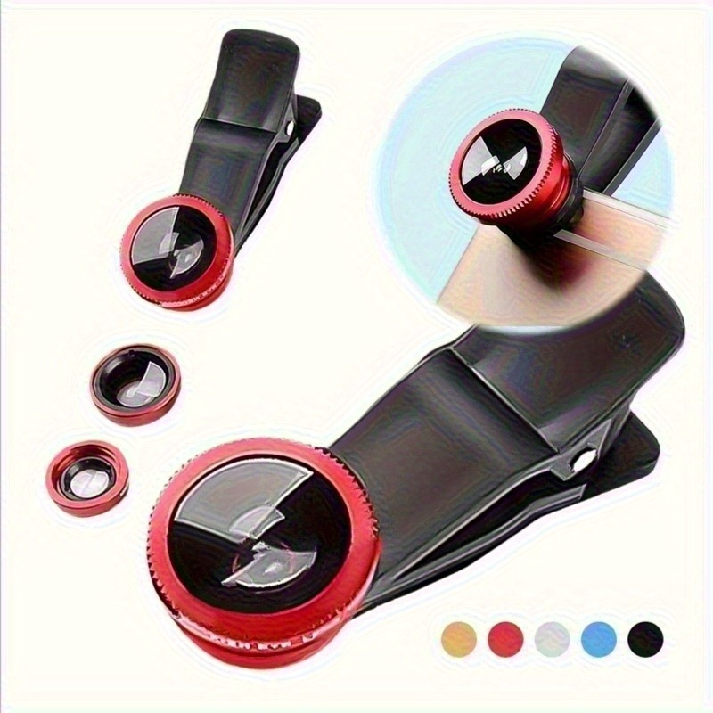 Mobiltelefonhoz rögzíthető Fisheye lencse – három az egyben: 180°, széles látómező, makró, selfie