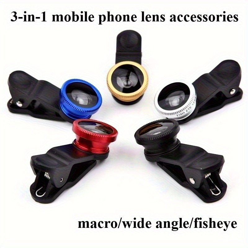 Mobiltelefonhoz rögzíthető Fisheye lencse – három az egyben: 180°, széles látómező, makró, selfie