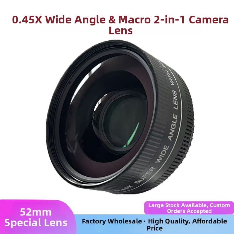 2-v-1 Makro a Fisheye objektív, 0.45x širokouhlý pre DSLR, 18 mm ohnisková vzdialenosť, 120° zorné pole