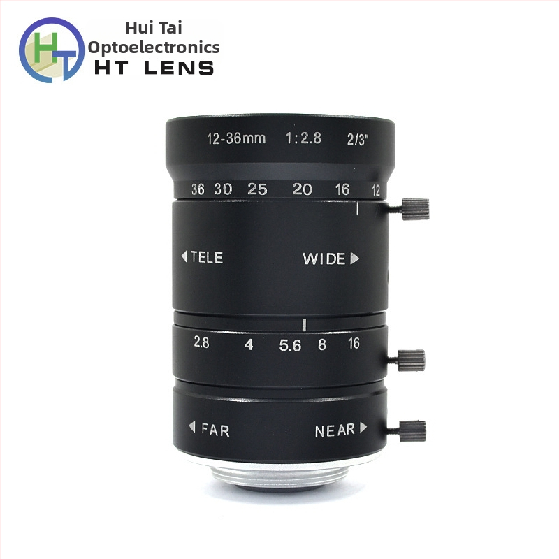 Priemyselný objektív pre strojové videnie, 12-36mm, C-mount, manuálny zoom, senzor 2/3-inch, minimálne zaostrenie 0,15 m
