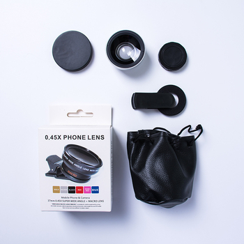 Foresee 0.45x obiectiv dual‑in‑one pentru telefon: ultrawide și macro — universal pentru toate modelele, accesoriu foto extern de înaltă definiție