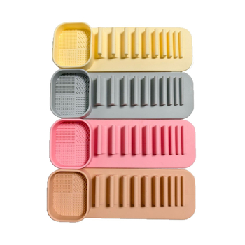 Duoxin silikonski držač za četkice za šminku, zidni s usisnim držanjem – višenamjenski za pranje i sušenje, automatska adsorpcija