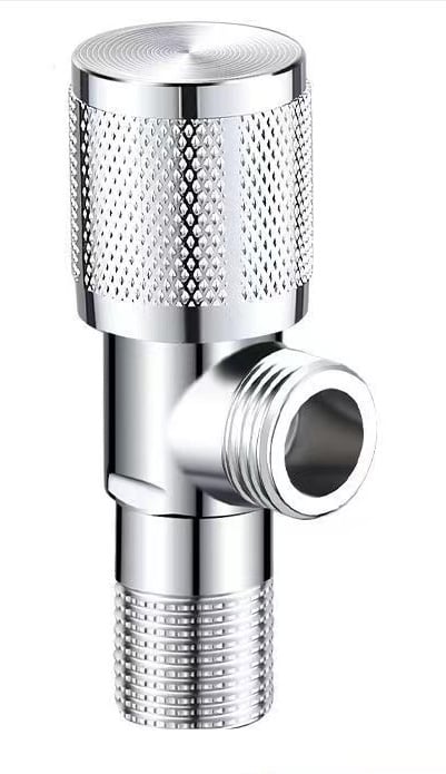 Kutni ventil s ulazom i izlazom, bakrenog materijala, ugradbeni, radni tlak 1.0, unutarnji promjer standardni, pogodan za kuhinju, WC i tuš.