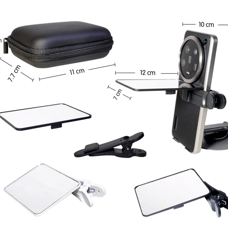 Jyl Mirror of the Sky – selfie klipový reflektor pre telefón, objektív, kompatibilný s Apple, Huawei, Xiaomi, Oppo a Redmi