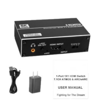 Διαχωριστής ήχου HDMI 2.0b με eARC, 7.1-καναλιών, 4K/60Hz, HDCP2.2