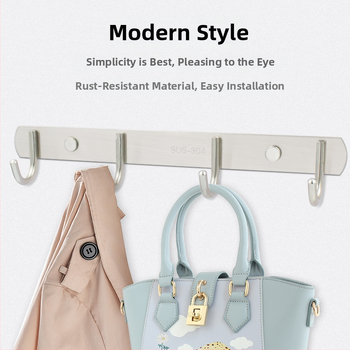 Cuier din oțel inoxidabil 202 – Model 202, Finisaj lustruit, pentru baie, bucătărie și hol