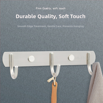 Cuier din oțel inoxidabil 202 – Model 202, Finisaj lustruit, pentru baie, bucătărie și hol