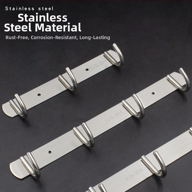 Cuier din oțel inoxidabil 202 – Model 202, Finisaj lustruit, pentru baie, bucătărie și hol