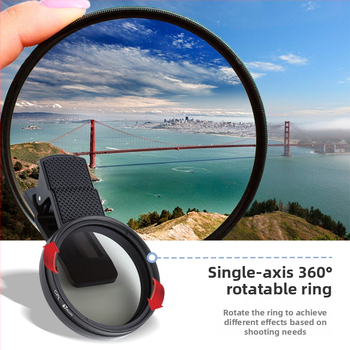 Polarizačný filter CPL neutrál pre mobilný telefón – sklenená šošovka, rám z hliníkovej zliatiny, univerzálna kompatibilita