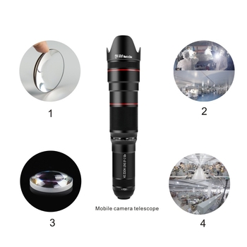FST-50XZOOM Φακός για κινητό τηλέφωνο — Μονόκυβλιο τηλεσκόπιο με Μεγάλη Διαμέτρημα και Μακρινή Εστίαση, 50X Zoom; Συμβατό με Huawei, Xiaomi, OPPO, VIVO, Apple, Samsung; Λειτουργεί με 99% μοντέλων smartphones; Ιδιωτική ετικέτα με άδεια.