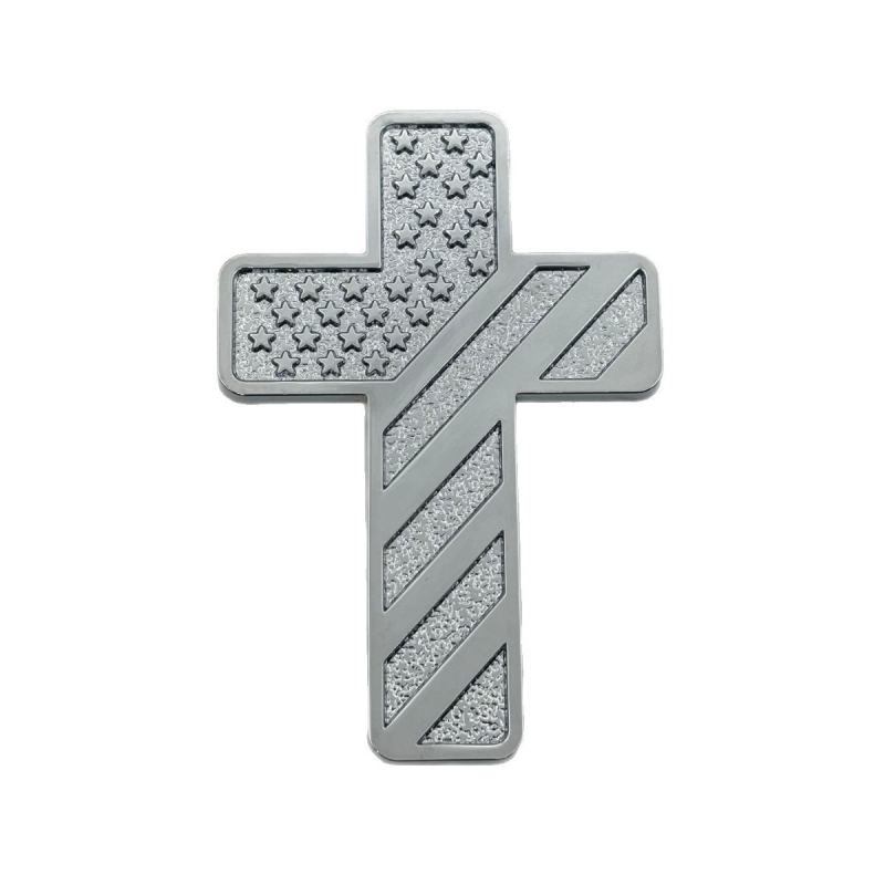 3D križni metalni autoemblem – dekorativna naljepnica za pokrivanje ogrebotina karoserije