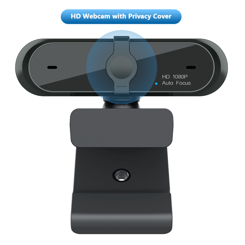 Webcam USB M9 cu capac de confidențialitate și autofocus, 1080p HD, 30fps, USB 2.0, senzor CMOS 2MP