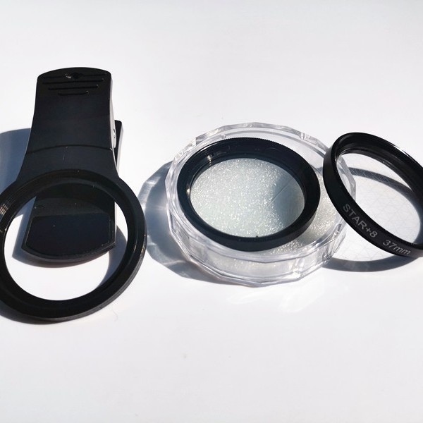 Objektiv za mobitel sa Starlight ogledalom, noćni snimci, makro, Star 8 filter, promjer 37 mm, kompatibilan s klipom