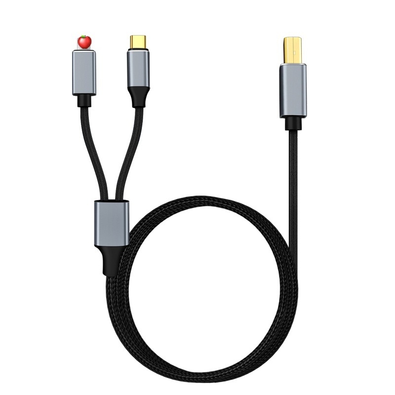 Digital Fox MIDI négyzetes portú audiókábel OTG kompatibilis | nylon magú belső | réz vezetők | digitális eszközökhöz