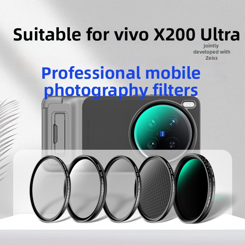 Vivo X200-hez készült mobiltelefon-filtr: Polarizátor, Állítható VND (Változó ND), Fénycsökkentő ND, Lágy fókusz szűrő