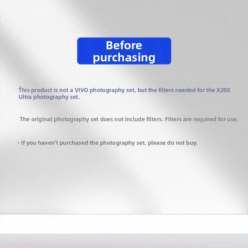 Vivo X200-hez készült mobiltelefon-filtr: Polarizátor, Állítható VND (Változó ND), Fénycsökkentő ND, Lágy fókusz szűrő