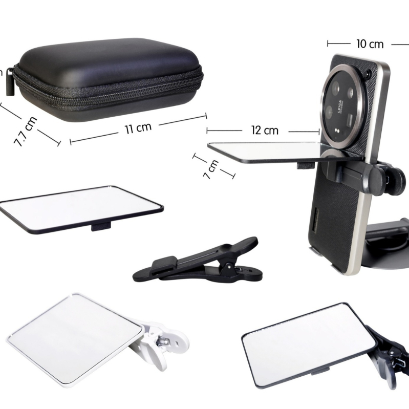 Clip reflexie pentru selfie pentru smartphone – Sky Mirror, reflector clip, marca JYL, model Mirror of the Sky, compatibil cu iPhone, Huawei, Xiaomi, Oppo, Redmi