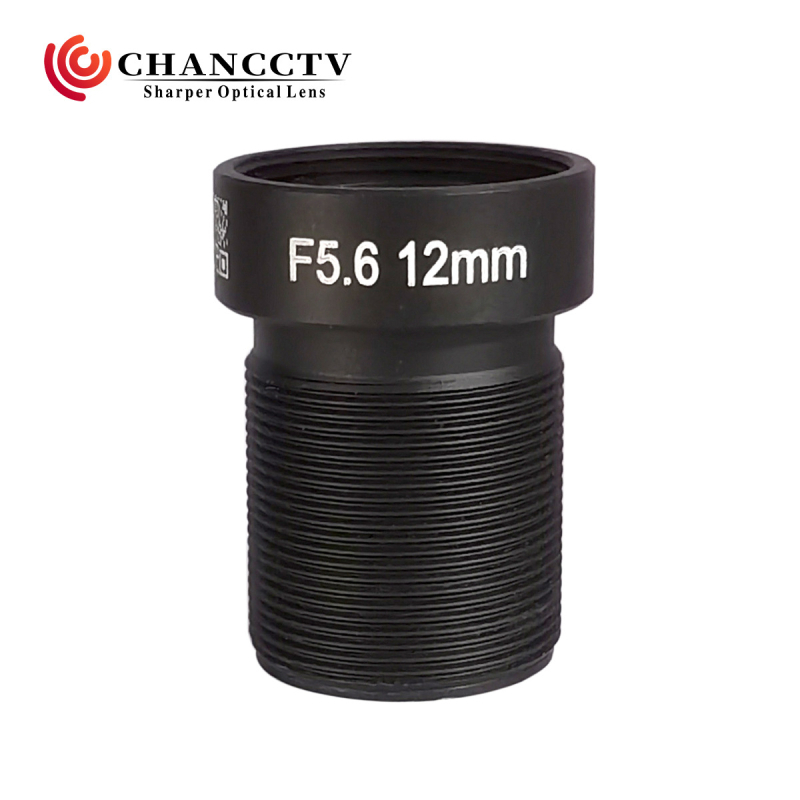 Obiectiv cu focalizare fixă, distanță focală 12 mm, interfață M12×P0.5, diametru filtru 14 mm, suprafața țintei 1/1.7"