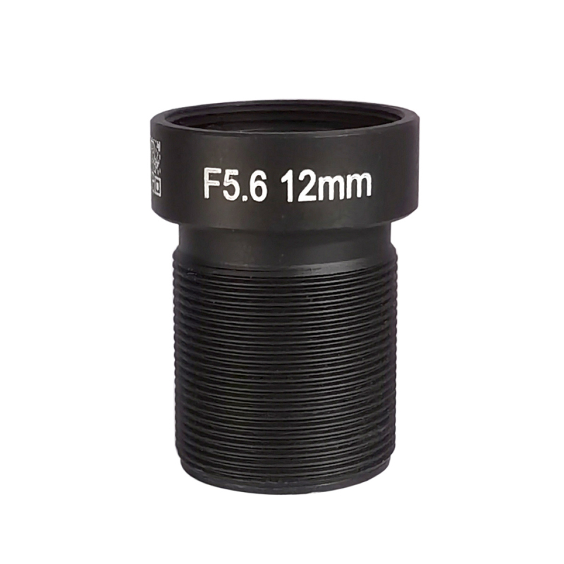 Obiectiv cu focalizare fixă, distanță focală 12 mm, interfață M12×P0.5, diametru filtru 14 mm, suprafața țintei 1/1.7"