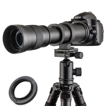 JINTU 420-800mm obiectiv teleobiectiv zoom pentru montură Canon, filtru 67mm, distanță minimă de focalizare 1,5 m, diafragmă f/8.3–f/16, full-frame