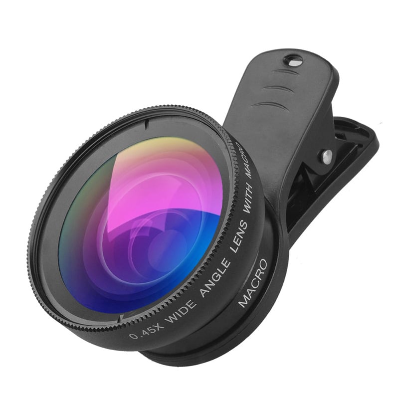 APEXEL APL-0.45XWM 0.45x ultraširokokutni makro objektiv, 2-u-1, univerzalna kompatibilnost