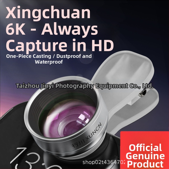 Xingchuan 6K externý širokouhlý objektív pre mobilné telefóny – prachotesný a vodeodolný HD sklo, kompatibilný s Androidom a iOS