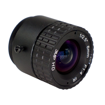 CS felügyeleti lencse, 6 mm fókusztáv, F1.4 rekesz, 90° látómező, Ø22 mm szűrőátmérő