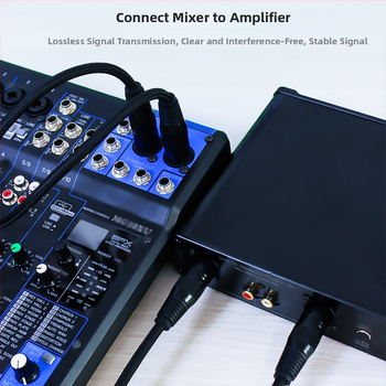 XLR mikrofonkábel, kiegyensúlyozott, férfi–női csatlakozók, nikkel bevonatú csatlakozók, rézmag