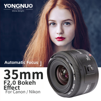 Yongnuo YN 35mm F2 pre Nikon F bajonet, full-frame pevný objektív, 58mm filter, minimálna zaostrovacia vzdialenosť 0,25 m